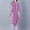 Women's Cotton Kurta Set – Wine with White Print